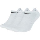NIKE NO SHOW CUSHIONED SOCKS WHITE (3X)