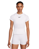NIKE COURT ADVANTAGE DRI-FIT SHORT-SLEEVE TENNIS TOP WHITE WOMAN