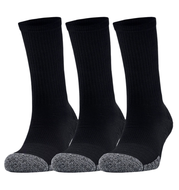 UNDER ARMOUR HEATGEAR® CREW SOCKS BLACK (3X)
