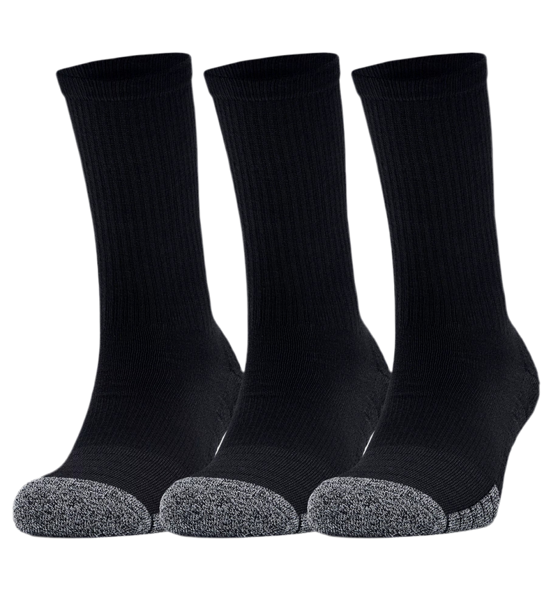 UNDER ARMOUR HEATGEAR® CREW SOCKS BLACK (3X)