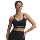 UNDER ARMOUR VANISH SEAMLESS LOW YOGA SPORTS BRA · FRICTION-FREE FIT BLACK WOMAN