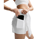 NIKE VICTORY DRI-FIT TENNISROCK MIT HOHER TAILLE WEIß DAMEN