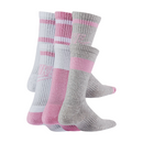 NIKE EVERYDAY CUSHIONED CREW SOCKS PINK/GREY/WHITE (6X)