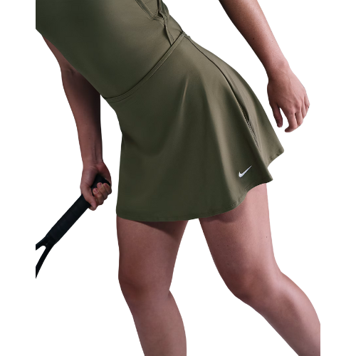 NIKE VICTORY DRI-FIT SHORT FLOUNCY TENNIS SKIRT MEDIUM OLIVE WOMAN