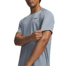 UNDER ARMOUR TECH™ strukturiertes blaues Windshirt für Herren mit kurzen Ärmeln
