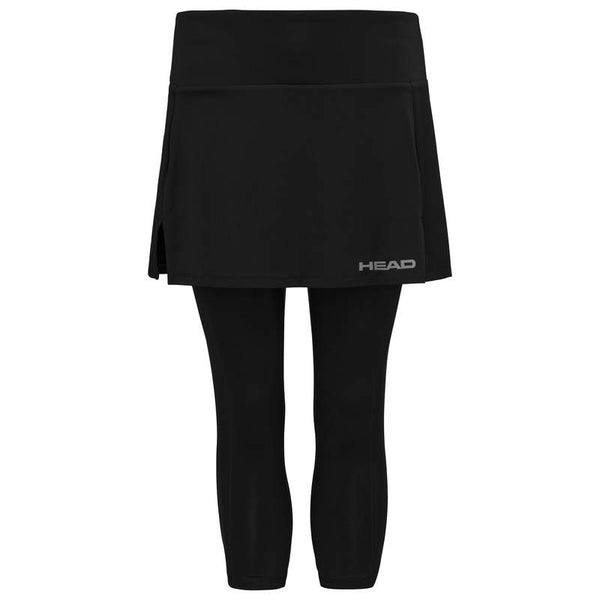 HEAD CLUB 3/4 TIGHTS SKORT BLACK WOMAN