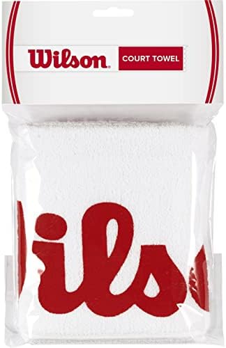 WILSON COURT TOWEL WHITE/RED