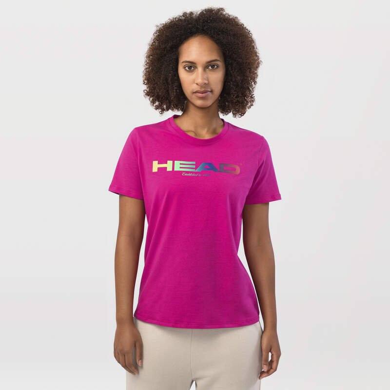 HEAD RAINBOW T-SHIRT VIVID PINK WOMAN