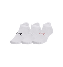 UNDER ARMOUR ESSENTIAL NO SHOW SOCKS WHITE (3X)