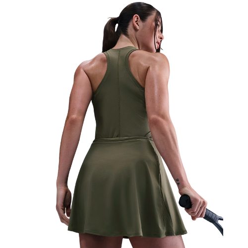 NIKE VICTORY DRI-FIT SHORT FLOUNCY TENNIS SKIRT MEDIUM OLIVE WOMAN