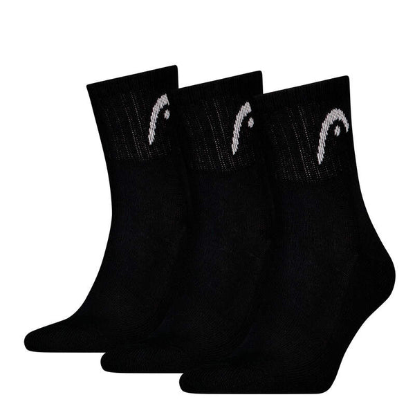 HEAD SOCKS TENNIS CLUB SHORT CREW BLACK (3X)