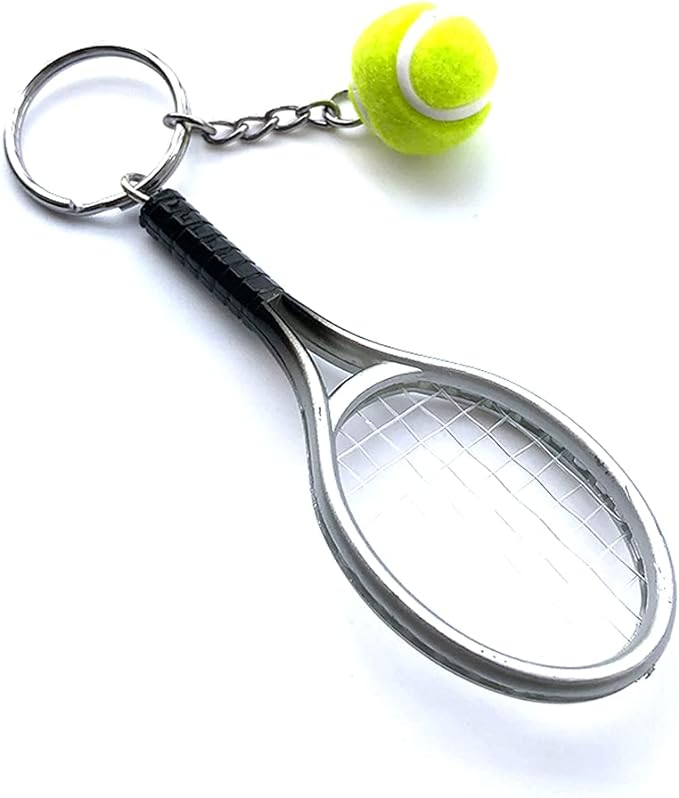 KEYCHAIN MINI RACQUET SILVER