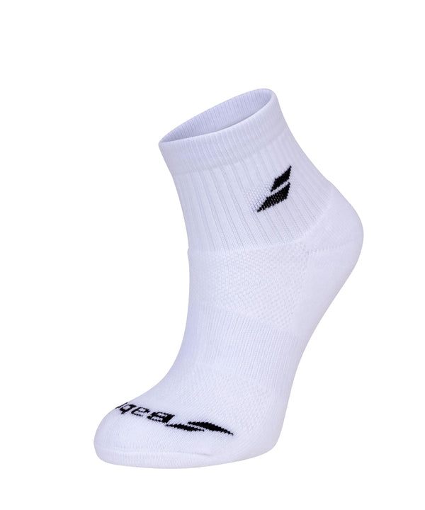 BABOLAT QUARTER SOCKS WHITE (3X)