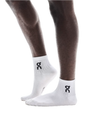 ON LOGO SOCK MID WHITE (3X)