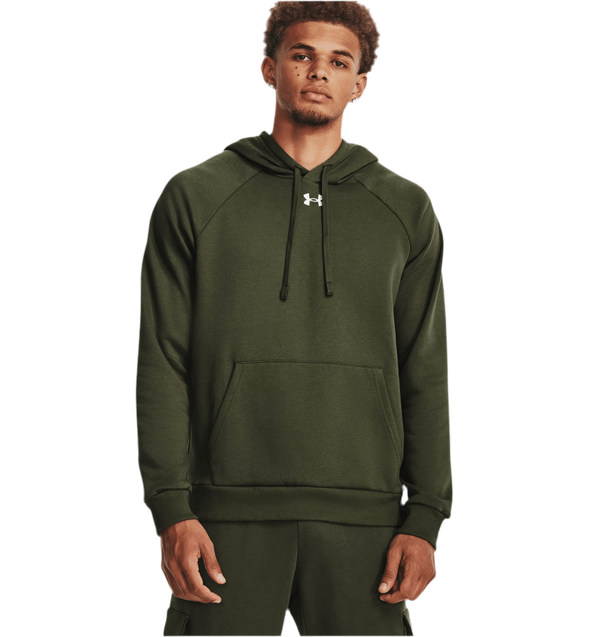 UNDER ARMOUR RIVAL FLEECE HOODIE GREEN MAN