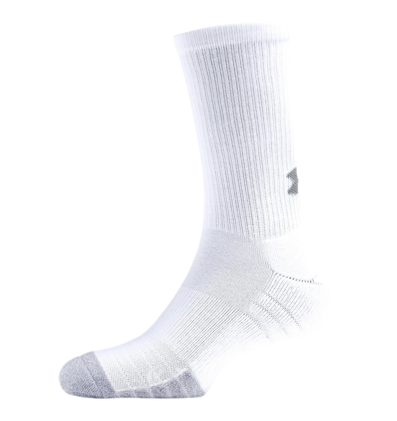 UNDER ARMOUR HEATGEAR® CREW SOCKS WHITE (3X)
