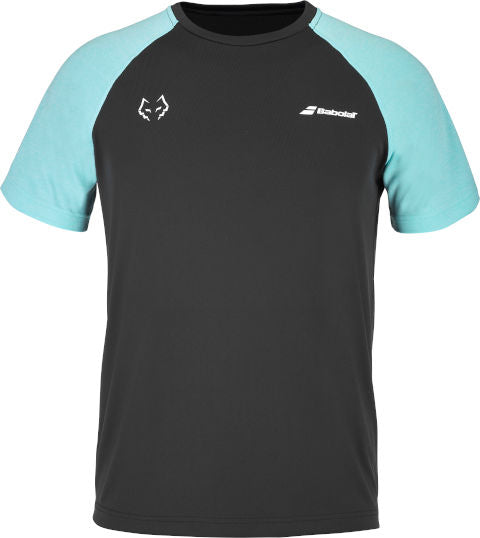 BABOLAT CREW NECK TEE LEBRON BLACK/LIGHT BLUE MAN