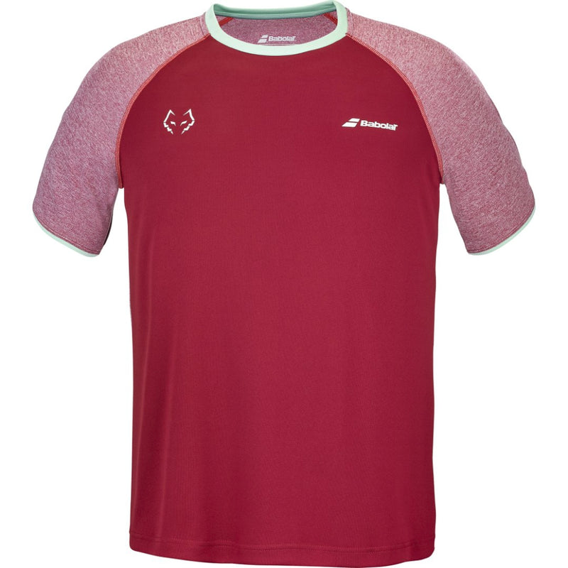 BABOLAT CREW NECK TEE LEBRON RED DAHLIA MAN