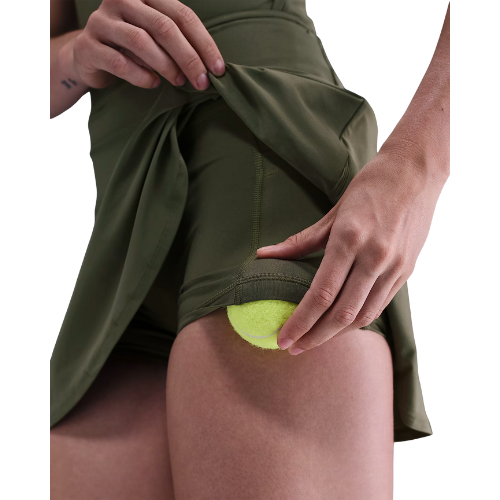 NIKE VICTORY DRI-FIT SHORT FLOUNCY TENNIS SKIRT MEDIUM OLIVE WOMAN