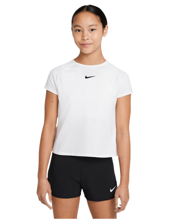 NIKE COURT DRI-FIT VICTORY SHORT SLEEVE TENNIS TOP GIRL