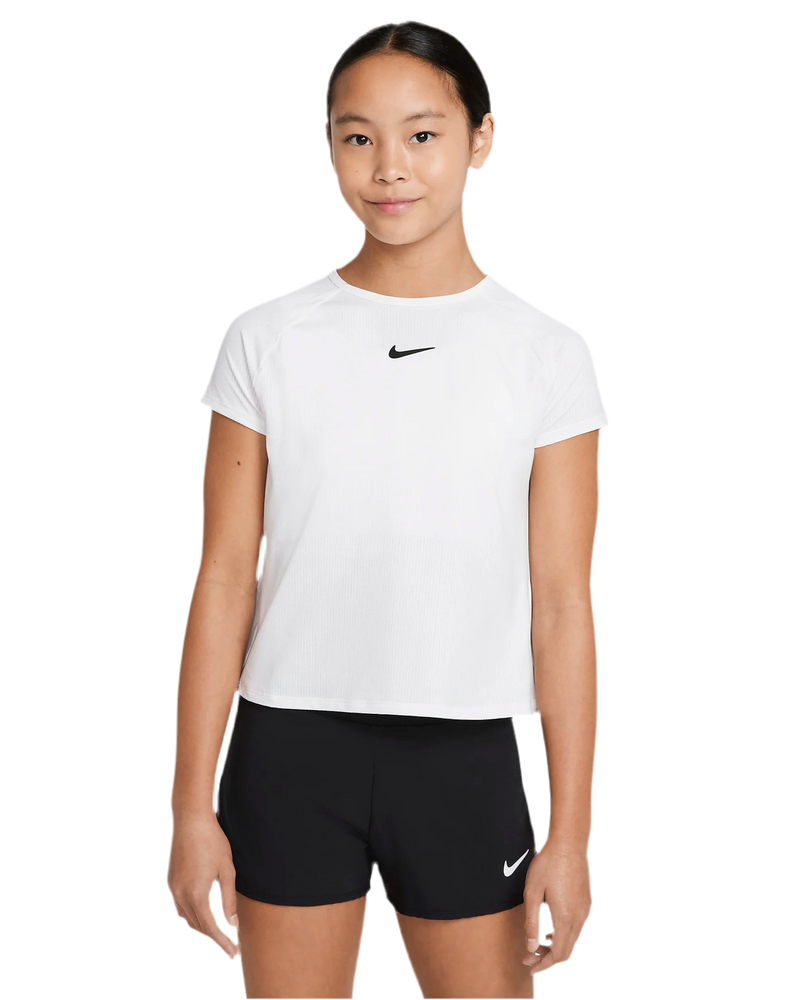 NIKE COURT DRI-FIT VICTORY SHORT SLEEVE TENNIS TOP GIRL