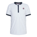 FILA T-SHIRT STRIPES BUTTON WHITE MAN