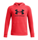 UNDER ARMOUR RIVAL FLEECE BIG LOGO HOODIE RED JUNIOR