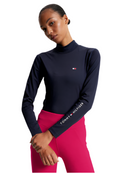 Tommy Hilfiger High Neck Langarm Baselayer Desert Sky