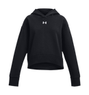 UNDER ARMOUR RIVAL FLEECE CROP HOODIE BLACK GIRL