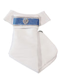 ANCCOR EQUESTRIAN PLASTRON WEISS/BRILLIANT BLAU