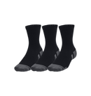UNDER ARMOUR PERFORMANCE COTTON MID-CREW SOCKS BLACK (3X)