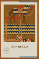 Adamsbro Poster Zickzack Kamel mit Rahmen