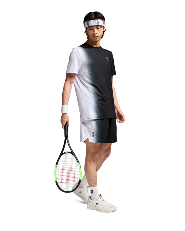 ON RUNNING COURT SHORT 1 BLACK/WHITE MAN