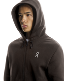 ON RUNNING FOCUS TECH ZIP HOODIE PEBBLE MAN