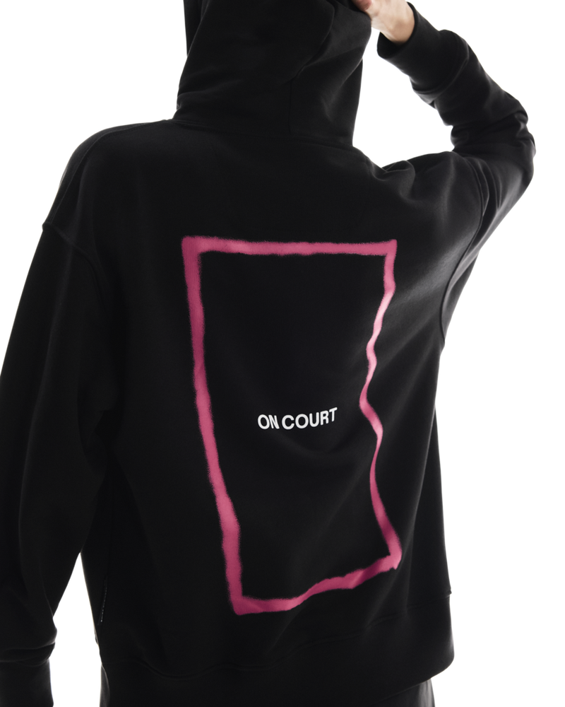 ON RUNNING CLUB HOODIE TENNIS 1 BLACK WOMAN