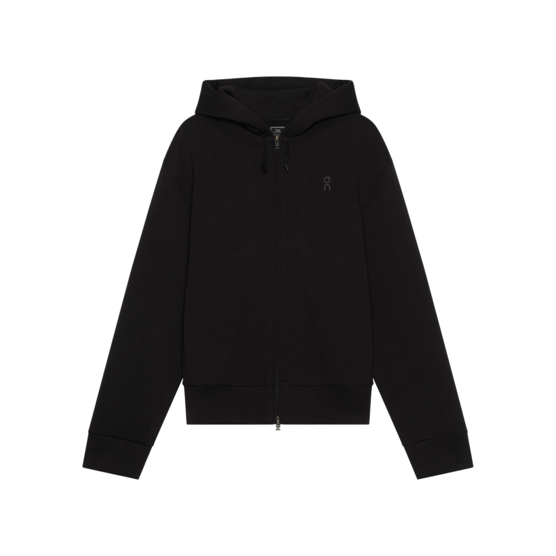 ON RUNNING FOCUS TECH ZIP HOODIE BLACK WOMAN
