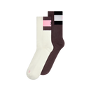 ON COURTSIDE SOCK HIGH IVORY/MULBERRY (2X)
