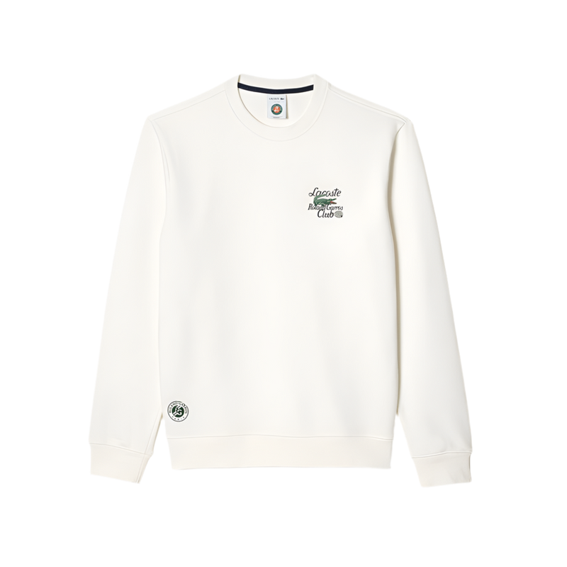 LACOSTE SPORT ROLAND GARROS EDITION PULLOVER WHITE UNISEX