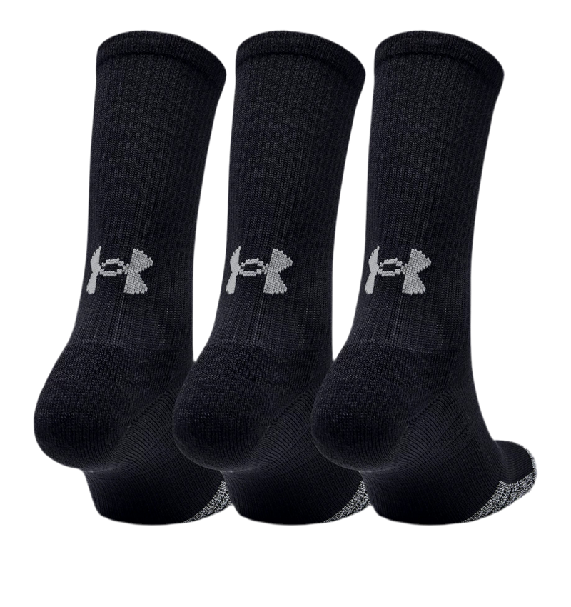 UNDER ARMOUR HEATGEAR® CREW SOCKS BLACK (3X)