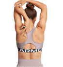 UNDER ARMOUR HEATGEAR® ARMOUR MID BRANDED SPORTS BRA GREY WOMAN