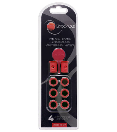 SHOCK OUT PADEL DAMPENERS RED (4X)