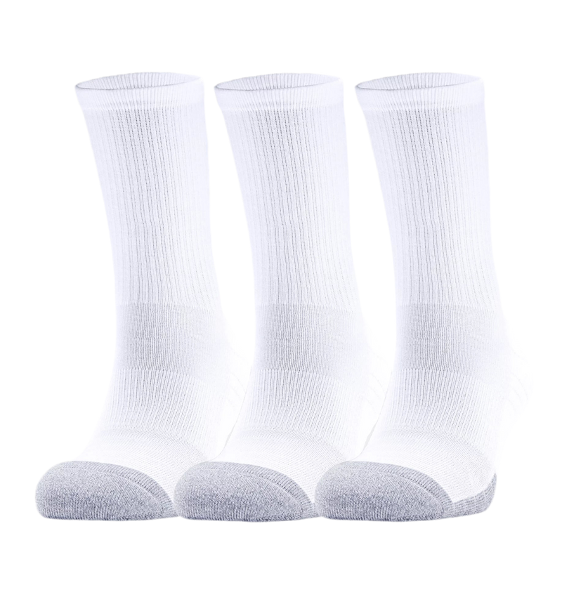 UNDER ARMOUR HEATGEAR® CREW SOCKS WHITE (3X)
