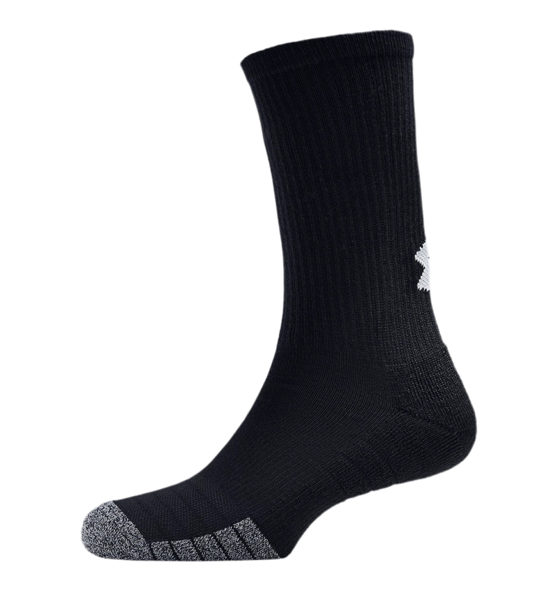 UNDER ARMOUR HEATGEAR® CREW SOCKS BLACK (3X)