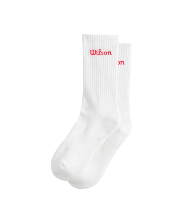 WILSON CREW LOGO SOCK WHITE (3X)