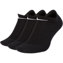 NIKE NO SHOW CUSHIONED SOCKS BLACK (3X)