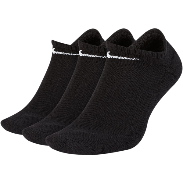 NIKE NO SHOW CUSHIONED SOCKS BLACK (3X)