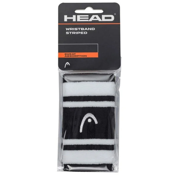 HEAD JUMBO WRISTBAND STRIPED BLACK/WHITE (2X)