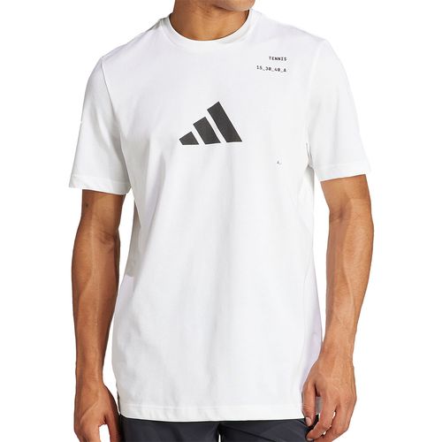 ADIDAS TENNIS GRAPHIC TEE WHITE MAN