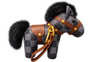 Schlüsselanhänger Mini-Pony Schwarz