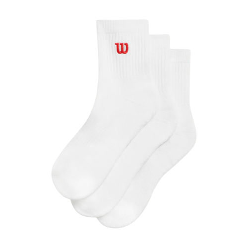 WILSON QUARTER TOP SOCKS WHITE (3X)